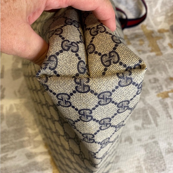 Gucci GG Sherry Line Tote bag in blue - Picture 6 of 9